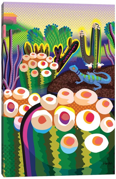Cactus Park Canvas Art Print - Charles Harker