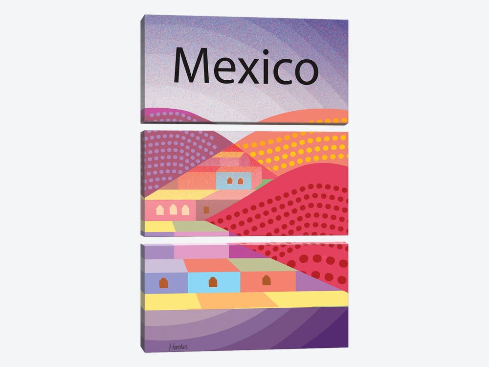 Mexico Poster by Charles Harker 3-piece Art Print