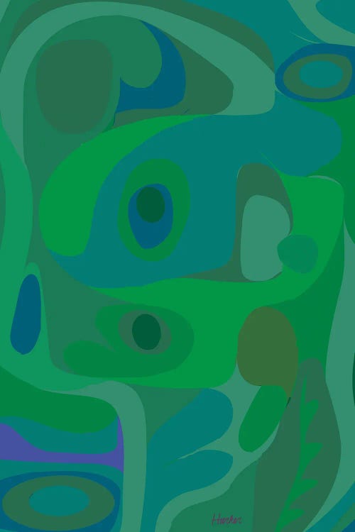 Green Relax by Charles Harker wall art