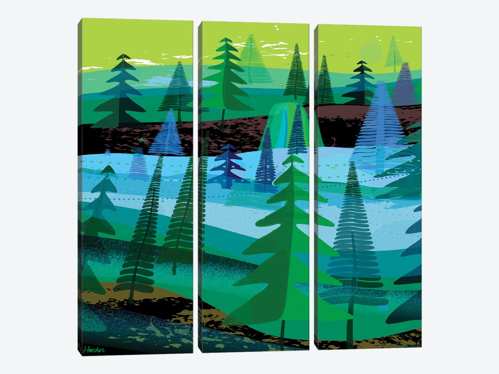 Big Sur Forest by Charles Harker 3-piece Art Print