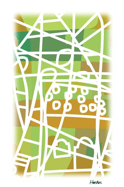 Venice: Map Of Venice II by Charles Harker