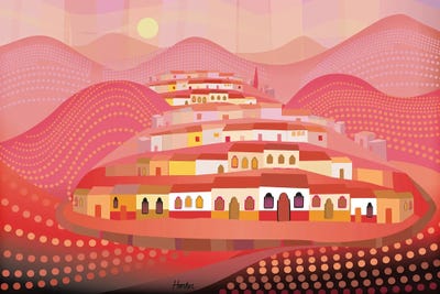 Mountain Village by Charles Harker multi panel art