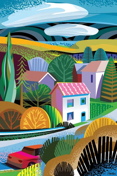 Northern Village by Charles Harker multi panel art