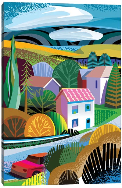 Northern Village Canvas Art Print - Charles Harker