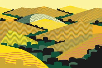 California Hills by Charles Harker multi panel art