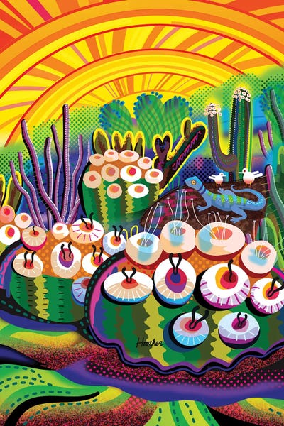 Lizards: Blossom's Garden by Charles Harker