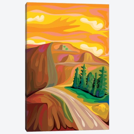 Mountain Road Canvas Print #HRK30} by Charles Harker Canvas Artwork