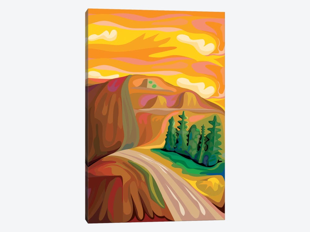 Mountain Road by Charles Harker 1-piece Canvas Artwork