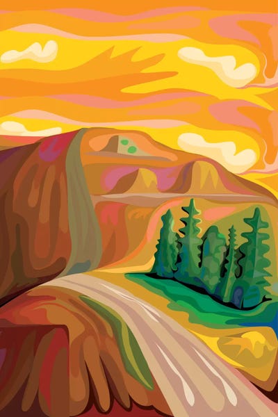 Latin Décor: Mountain Road by Charles Harker