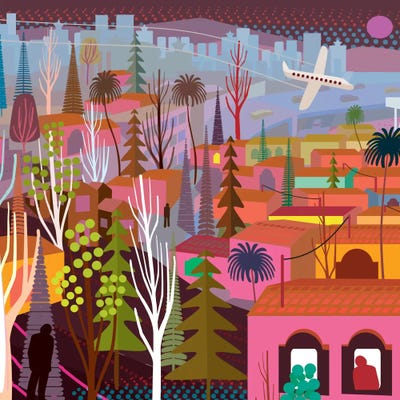 Periferico Sur by Charles Harker multi panel art