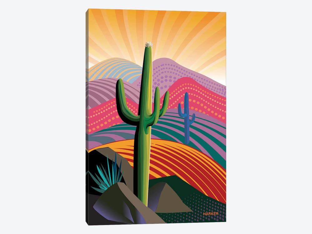 Saguaro Rising by Charles Harker 1-piece Canvas Wall Art