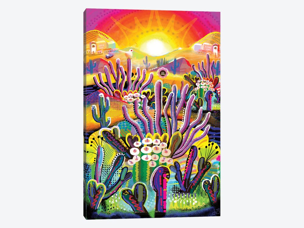 Cool Cactus by Charles Harker 1-piece Canvas Print