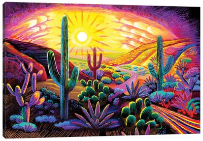 Desert In A Dream Canvas Art Print - Charles Harker