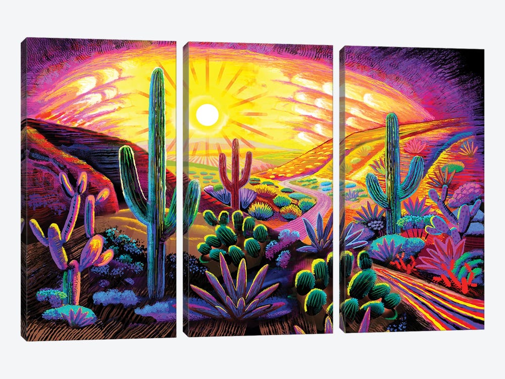 Desert In A Dream by Charles Harker 3-piece Canvas Artwork