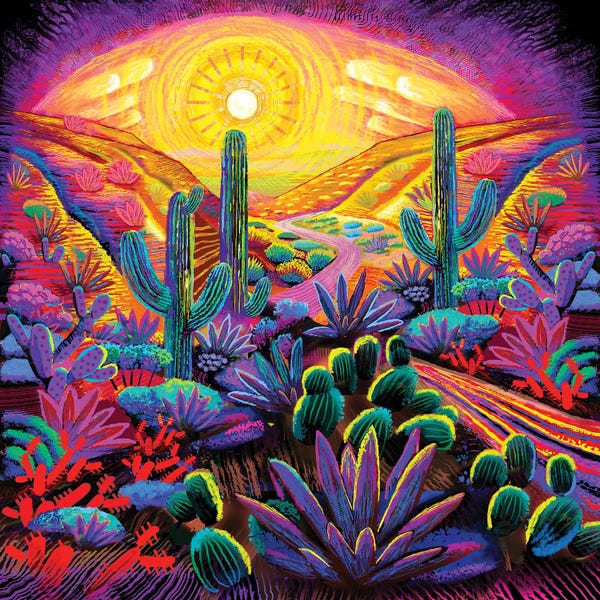 Fine Art Print: Saguaro Park Fantasy by Charles Harker