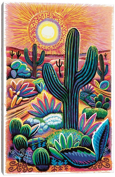 Peach Desert Canvas Art Print - Charles Harker
