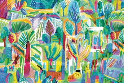 Backyard by Charles Harker multi panel art