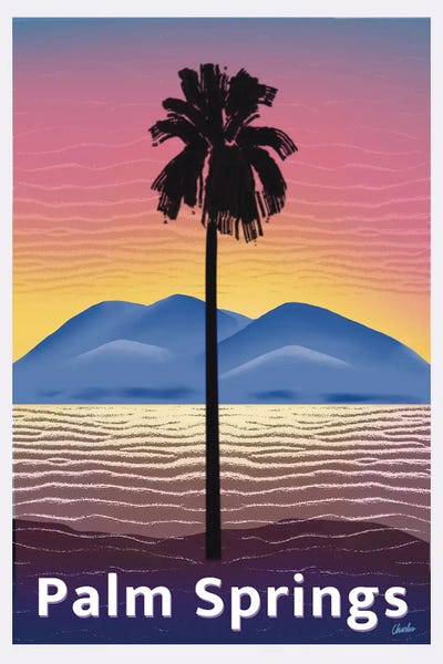 Palm Springs Travel Poster by Charles Harker canvas print