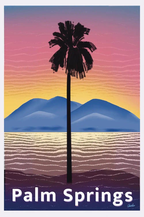 Palm Springs Travel Poster by Charles Harker wall art