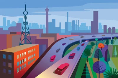 Charles Harker - Steelpix Metal Wall Art: Autopista by Charles Harker