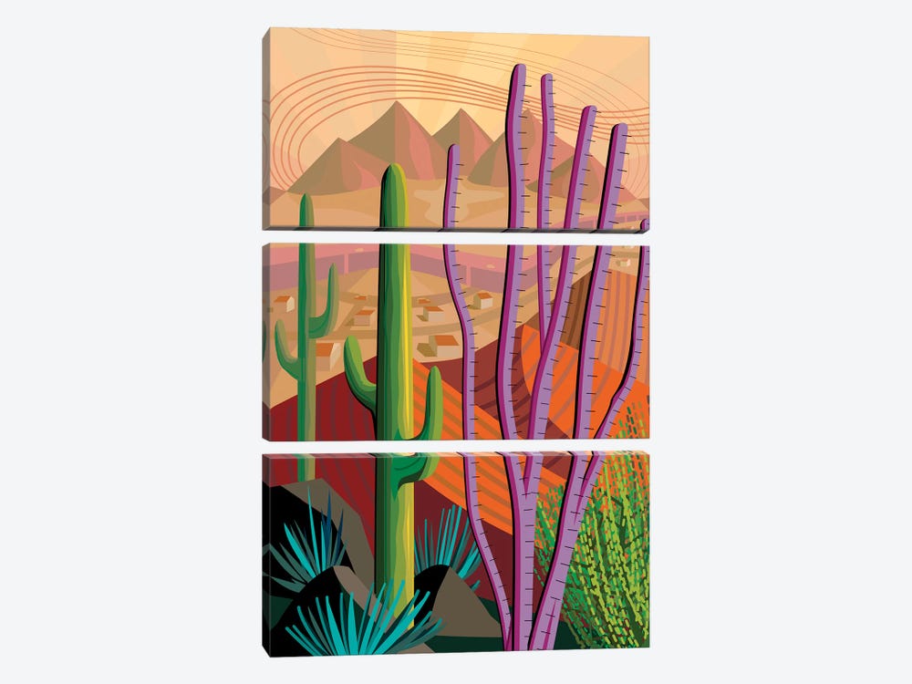 Tucson by Charles Harker 3-piece Canvas Artwork