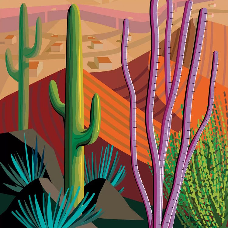 Tucson, Square by Charles Harker wall art