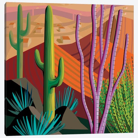 Tucson, Square Canvas Print #HRK62} by Charles Harker Canvas Print