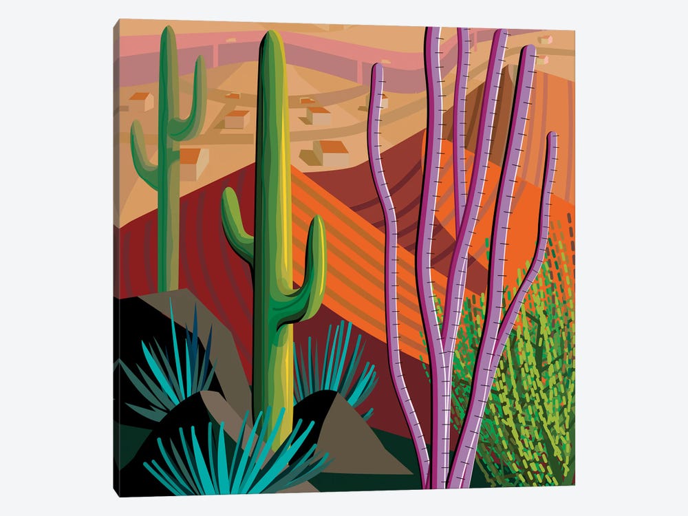 Tucson, Square by Charles Harker 1-piece Canvas Print