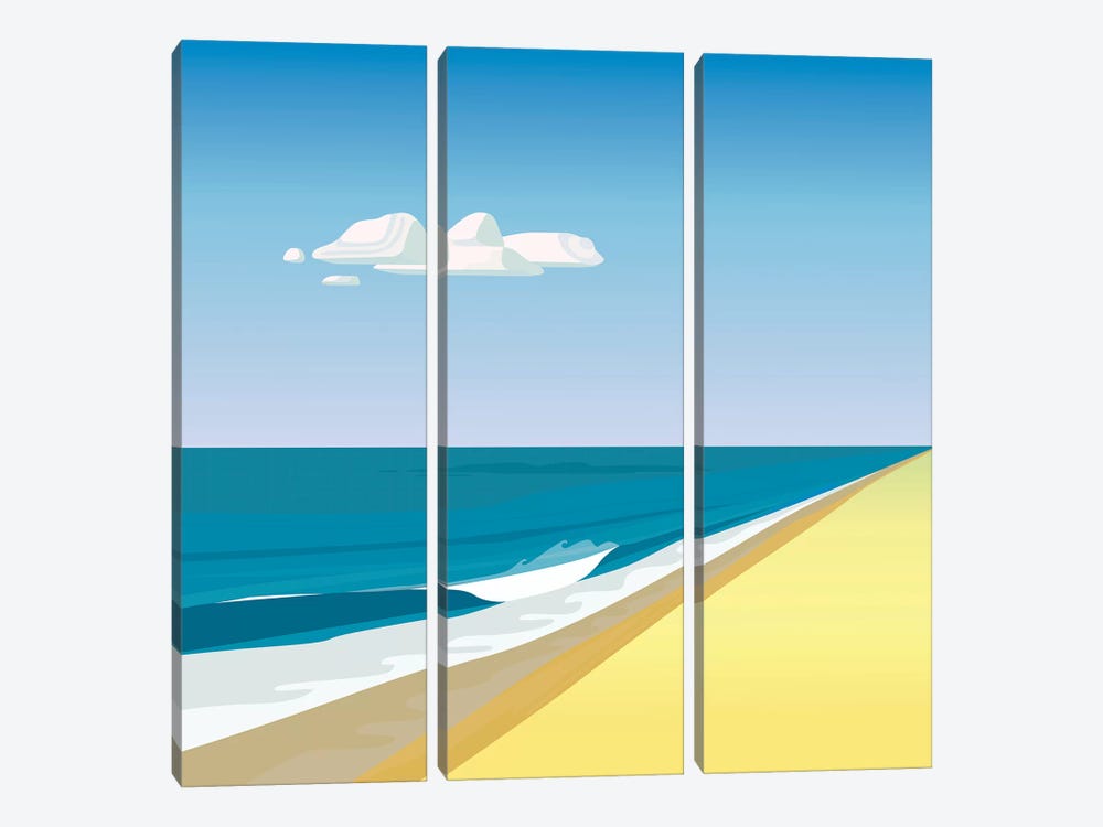Rothko Beach by Charles Harker 3-piece Canvas Art Print