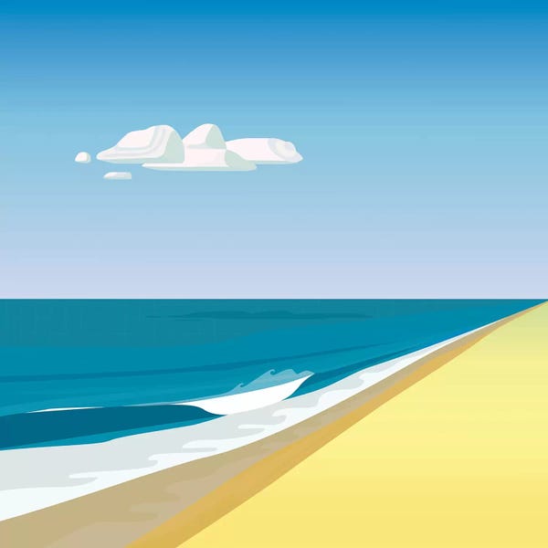 Large Minimalist Art - Canvas Prints: Rothko Beach by Charles Harker