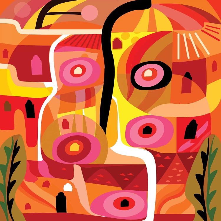 Orange Silverlake  by Charles Harker wall art