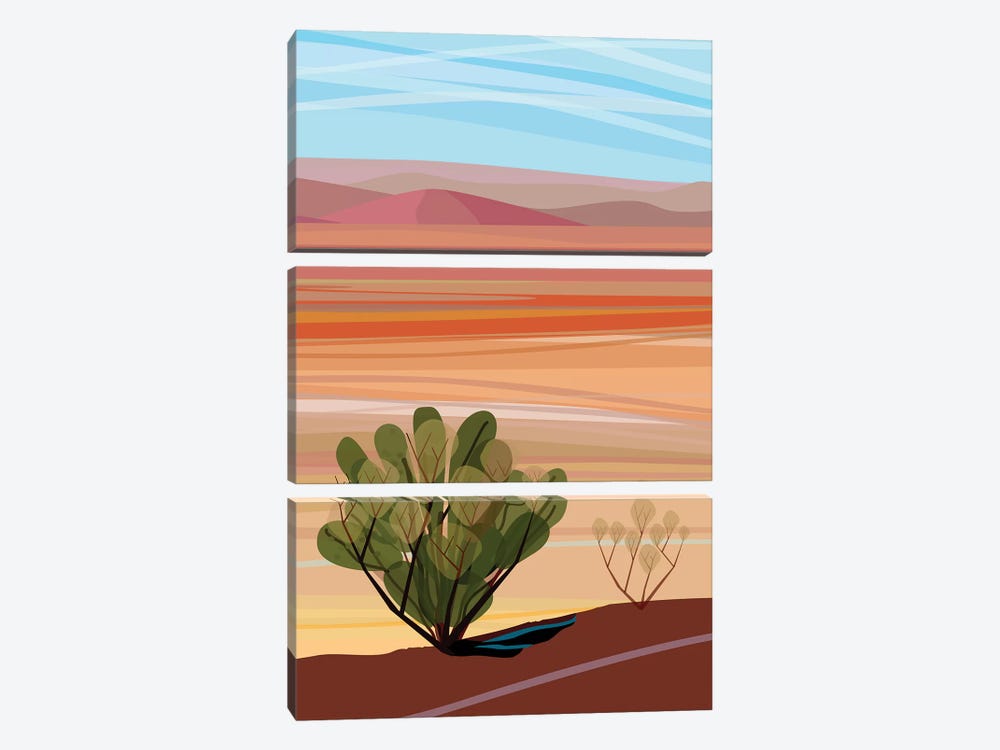 Mojave Desert, Vertical by Charles Harker 3-piece Canvas Artwork