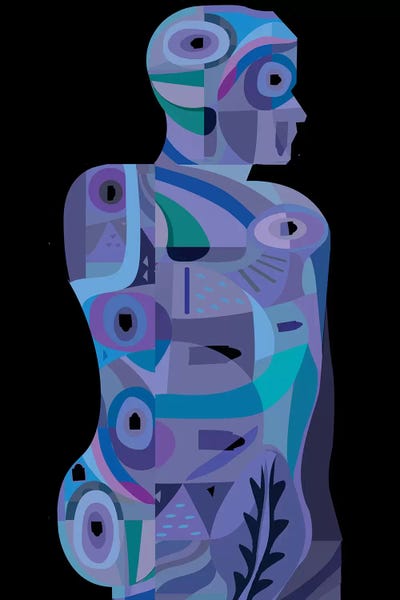 Tattooed Man by Charles Harker multi panel art