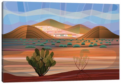 Copper Town Canvas Art Print - Desert Art