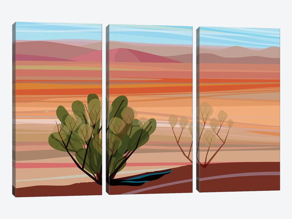 Mojave Desert, Horizontal by Charles Harker 3-piece Art Print