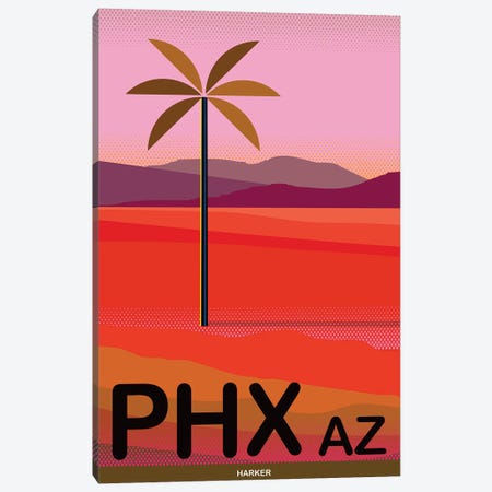 Phoenix Travel Poster Canvas Print #HRK94} by Charles Harker Art Print