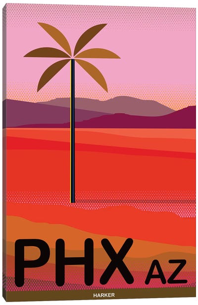 Phoenix Travel Poster Canvas Art Print - Charles Harker