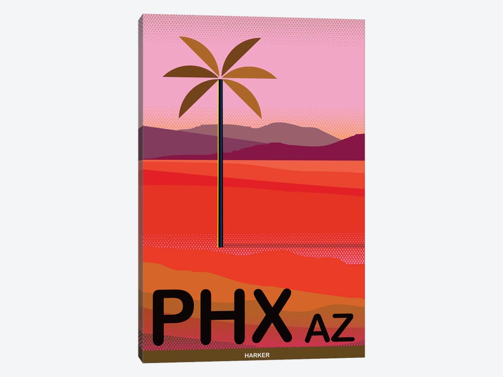 Phoenix Travel Poster by Charles Harker 1-piece Canvas Art