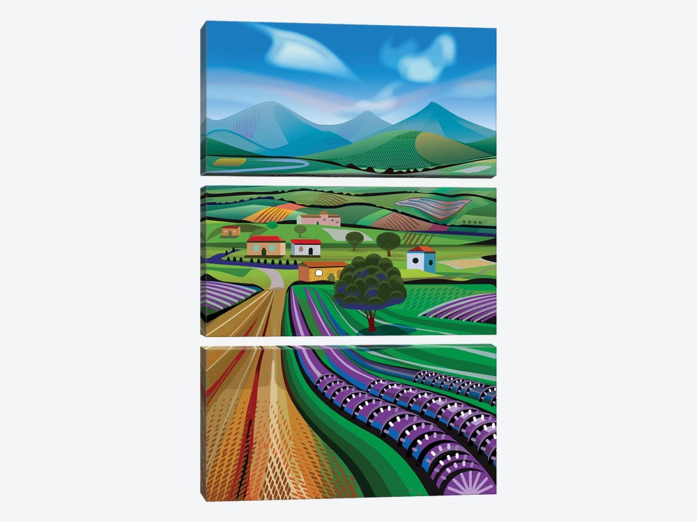 Avocado Hills 3-piece Canvas Print
