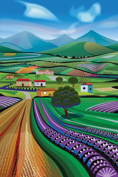 Mesmerizing Digital Artists: Avocado Hills by Charles Harker