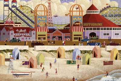 Playland by Heronim framed canvas print