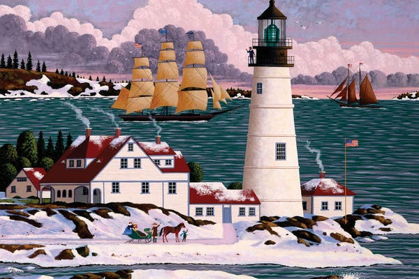 Maine: Portland Head Light by Heronim