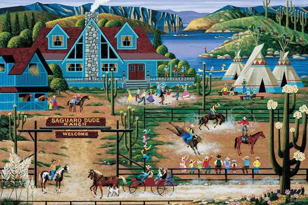 Western Décor: Saguaro Dude Ranch by Heronim