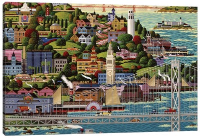 San Francisco Canvas Art Print - Heronim