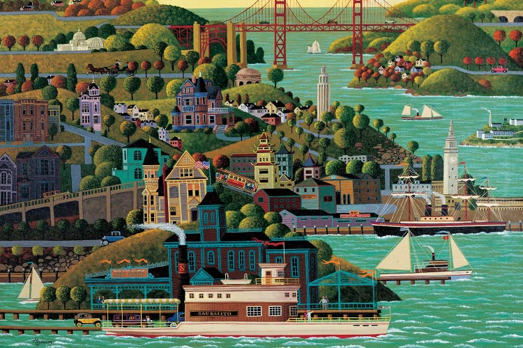 Sausalito Ferry by Heronim wall art
