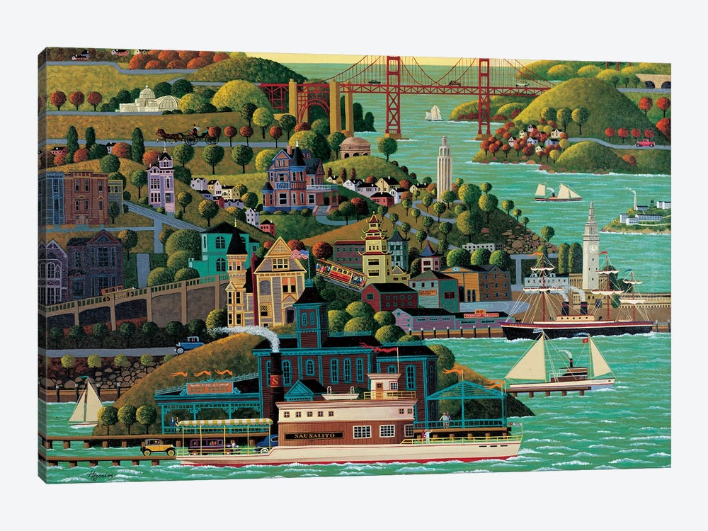 Sausalito Ferry by Heronim 1-piece Canvas Art