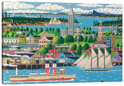 Seattle Canvas Art Print - Heronim