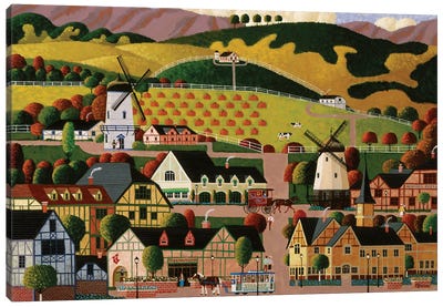 Solvang Windmills Canvas Art Print - Heronim