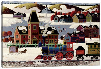 Bayberry Junction Canvas Art Print - Vintage Christmas Décor
