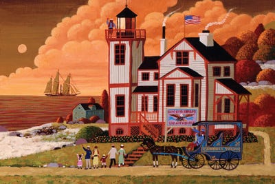 Sunset Visit by Heronim framed canvas print